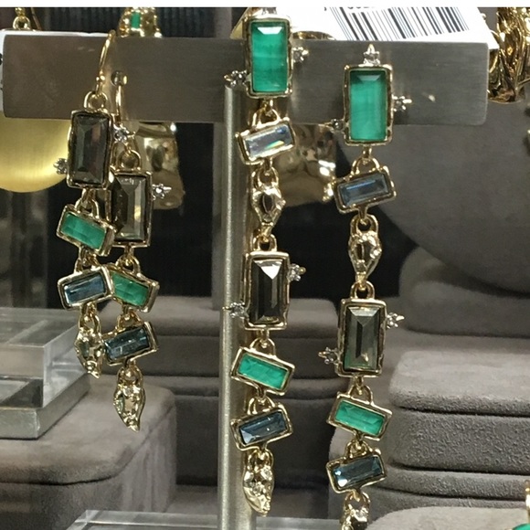 Alexis Bittar Molten Metal Multi Gemstone Malachite Dangling Earrings - Picture 13 of 15